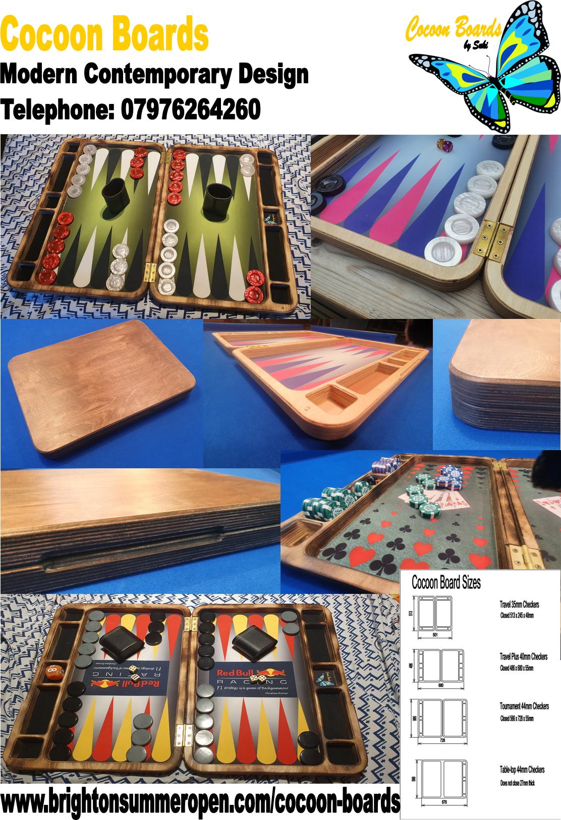 Cocoon Boards : Brighton Summer Open Backgammon Tournament